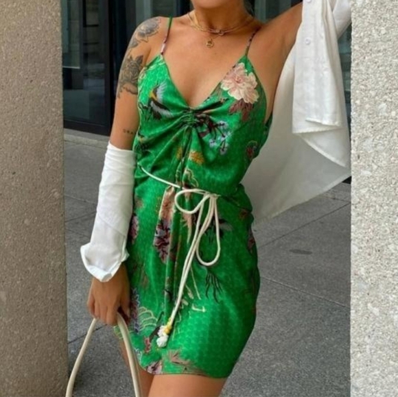 Zara Women's Green Dress XS NWT - Picture 3 of 15